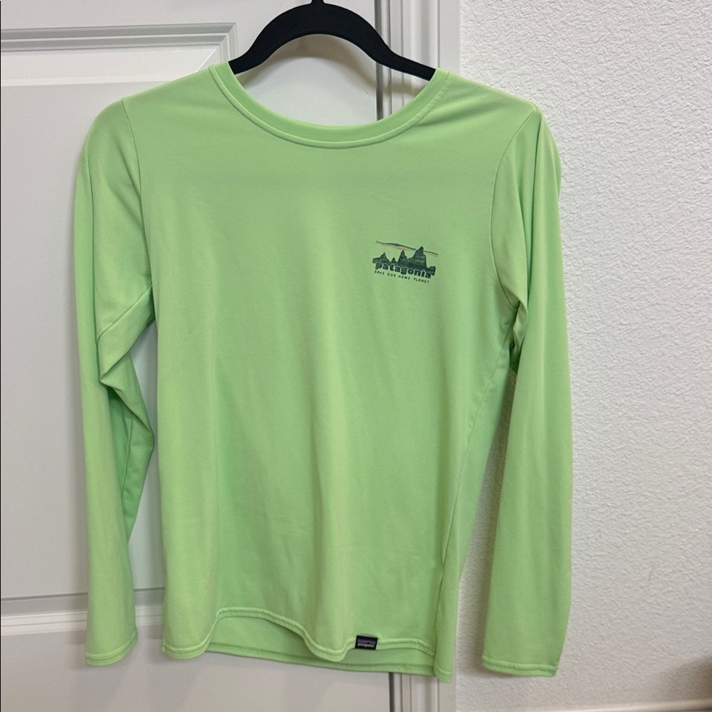 Women’s Light Green Long Sleeve Capilene’s Cool Daily Tee